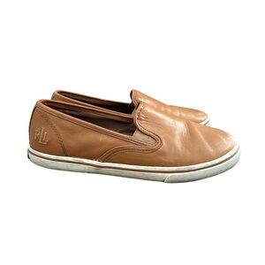 Ralph Lauren Brown Leather Slip-Ons size 7